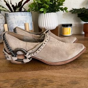 Zadig & Voltaire Western Style Suede LeatherStudded Harness Parke Bootie Size 7